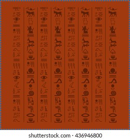 Ancient Egypt. Collection of symbolic vector icons