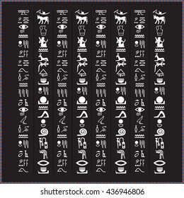 Ancient Egypt. Collection of symbolic vector icons