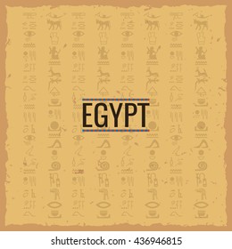 Ancient Egypt. Collection of symbolic vector icons