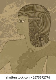 Ancient Egypt. Egyptian gods and pharaohs. Hieroglyphic carvings, frescoes, mythological scenes. Egypt background, vector illustration.