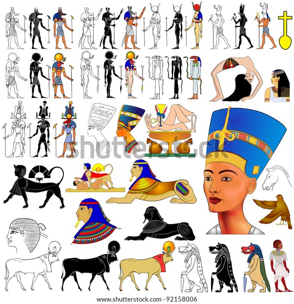 古代エジプト 神 女神 悪魔 女王 のベクター画像素材 ロイヤリティフリー
