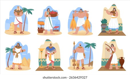 Ancient Egypt Isolated Persons Set
