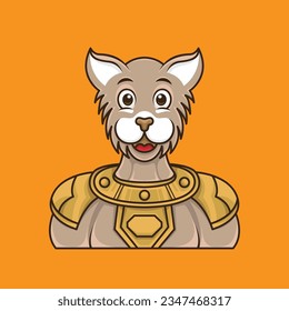 ancient egypt king lion king mascot logo icon cartoon