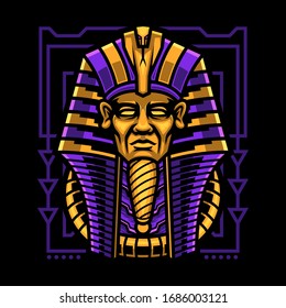 Ancient egypt mechanical mascot logo
