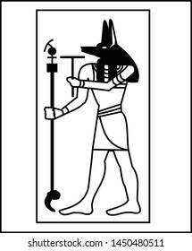 ancient Egypt mythology, Egyptian God Anubis. vector draw 