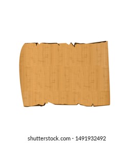 Ancient Egypt papyrus scroll cartoon vector illustration. Egyptian culture symbol, unfolded blank ancient paper to store information, isolated on white background