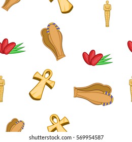 Ancient Egypt pattern. Cartoon illustration of ancient Egypt vector pattern for web design
