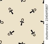 Ancient Egypt pharaoh sign. Vector illustration. Seamless pattern