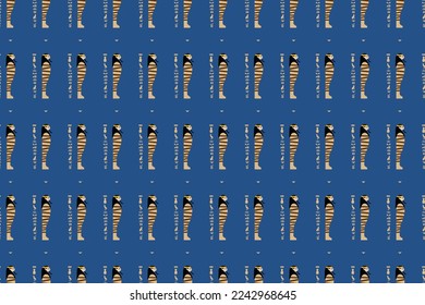 Ancient Egypt seamless pattern. Hieroglyphic carvings on the exterior walls of an ancient egyptian pattern. Ancient Egypt murals. Grunge Egypt seamless background. Egyptian gods and pharaohs pattern