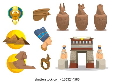 Ancient Egypt set pyramid culture