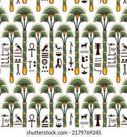 Símbolo egipcio antiguo. Fabric.Seamless.Background.Egyptian.Set de símbolo antiguo egipcio.