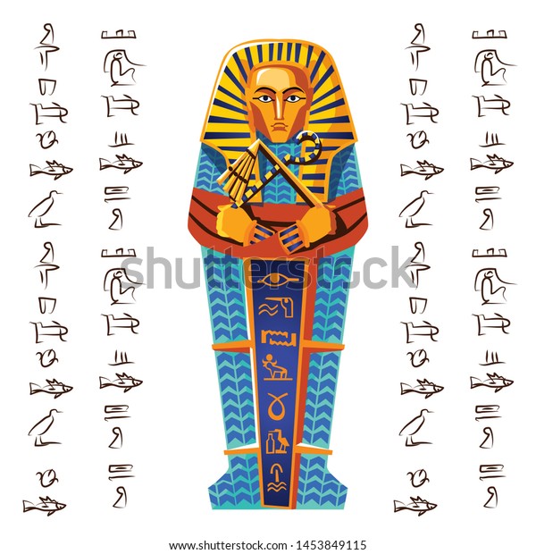 Ancient Egypt Vector Cartoon Illustration Egyptian Stock Vector ...