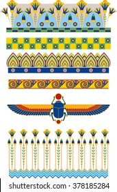 Ancient Egypt Vector Ornaments and Borders