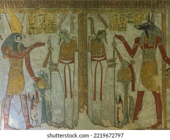 Ancient Egyptian antecedents. Egyptian hieroglyph and symbol. Ancient culture chanting and symbol. Anubis.Pharaoh.