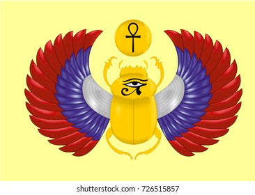 Ancient Egyptian beetle symbol