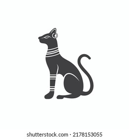 Ancient Egyptian Cat Symbols Vector Art Stock Vector (Royalty Free ...