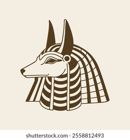 Ancient Egyptian god Anubis. Deity with a dog's head. God of death. 