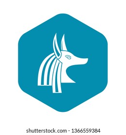 Ancient egyptian god Anubis icon. Simple illustration of ancient egyptian god Anubis vector icon for web