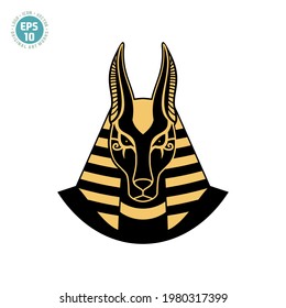 Ancient egyptian god Anubis icon vector