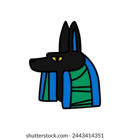 Ancient Egyptian god Anubis icon