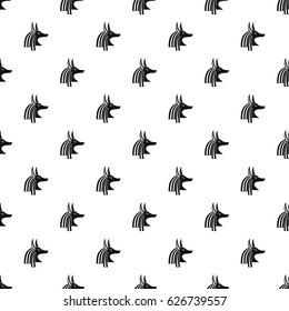 Ancient egyptian god Anubis pattern seamless in simple style vector illustration