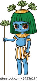 Ancient egyptian god hapi vector illustration