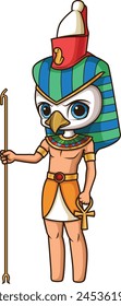 Ancient egyptian god horus vector illustration