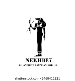 Silueta del antiguo dios egipcio nekhbet, dios de Oriente Medio Logo