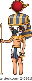 Ancient egyptian god ra vector illustration