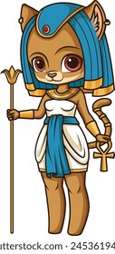 Ancient egyptian god sekhmet vector illustration