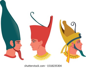 Ancient egyptian head - vector