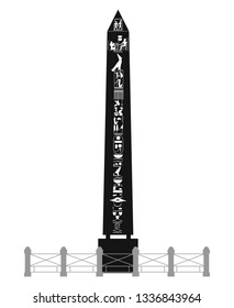 Ancient Egyptian Obelisk istanbul, Turkey. The Obelisk of Theodosius icon and vector. City travel landmark, tourist attractions in Istanbul. Constantine Obelisk. Turkey National Landmarks