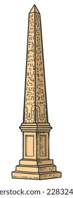 Ancient egyptian obelisk - vector illustration