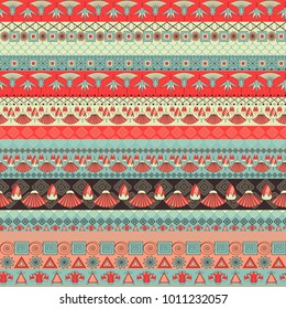 Ancient Egyptian ornament Tribal seamless vector pattern. can be used for cloth, jackets,  invitation, flyers, bags, notebooks, cards, envelopes, pads, blankets, furniture, packing