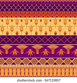 Ancient Egyptian ornament Tribal seamless pattern. ?an be used for cloth, jackets,  invitation, flyers, bags, notebooks, cards, envelopes, pads, blankets, furniture, packing,