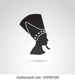 Ancient egyptian pharaoh. Vector icon.