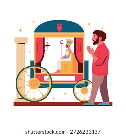 Ilustración vectorial del antiguo faraón egipcio EPS 10 Archivo 