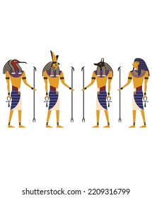  ancient egyptian soldier vector illustration
