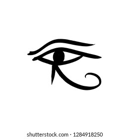 Ancient egyptian symbol of the eyes. Left eye of Horus. Pharaohs amulet. Good for apps and web icon