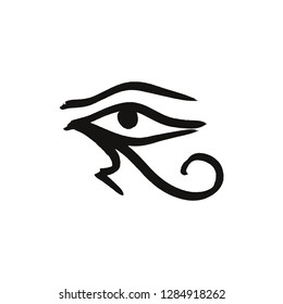 Ancient egyptian symbol of the eyes. Left eye of Horus. Pharaohs amulet. Good for apps and web icon