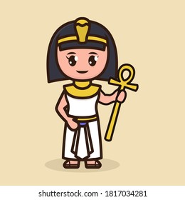 Ancient Egyptian woman with priest Cleopatra costume design