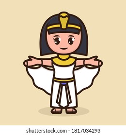 Ancient Egyptian woman with priest Cleopatra costume design