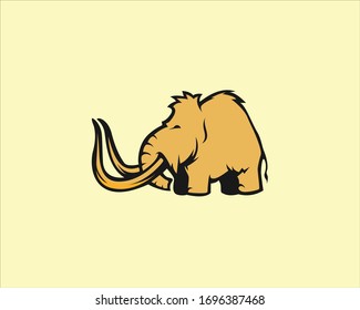 ancient elephant animal vector logo