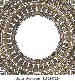 Ancient ethnic pattern .African pattern in the circle