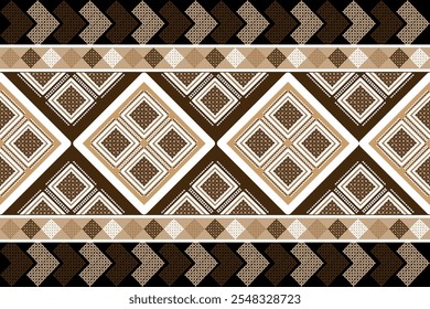 Ancient fabric pattern, Aztec, geometric, seamless, Southwestern, Navajo, Native American, tribal, colorful for textile printing.