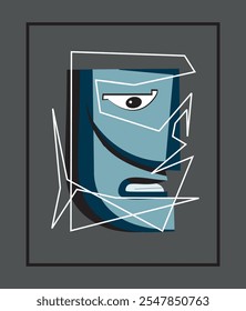 Ancient face art  illustration typography vector design for using all types of fashion garment apparel industries and others