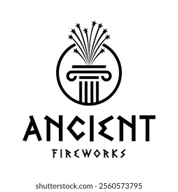 
Ancient fireworks logo vector design