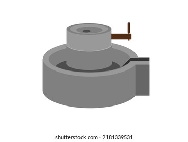 ancient flour mill vector for illustration about local wisdom thailand