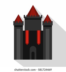 Ancient fort icon. Flat illustration of ancient fort vector icon for web isolated on white background