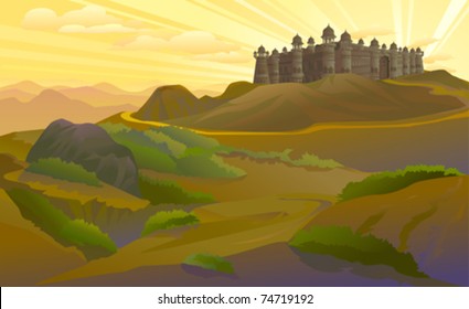 ANCIENT FORT ON HILLS